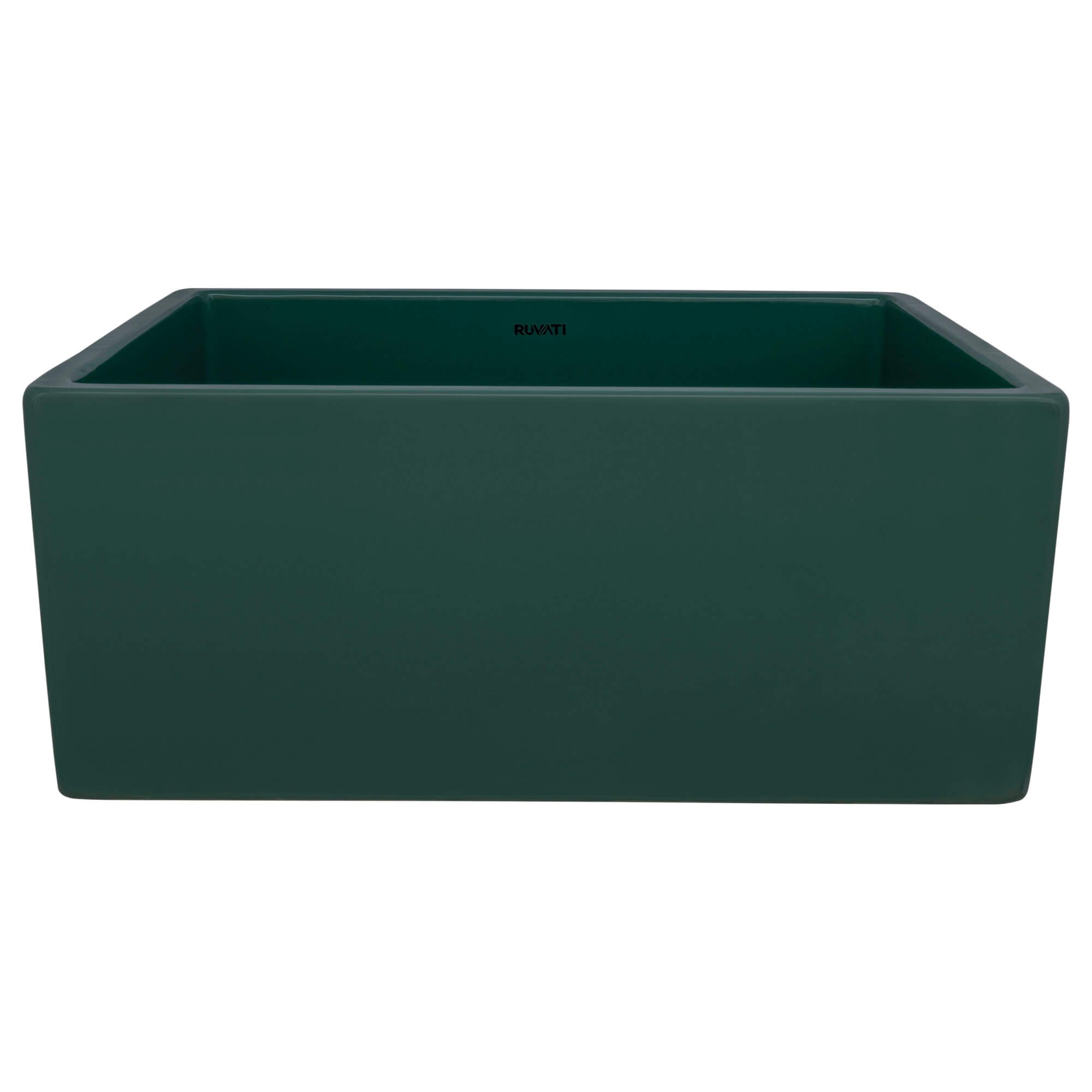Ruvati 23" Fireclay Farmhouse Sink in Emerald Green
