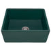 Ruvati 23" Fireclay Farmhouse Sink in Emerald Green