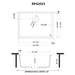 Ruvati 23" White Granite Composite Undermount Single Bowl Kitchen Sink