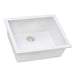 Ruvati 23" White Granite Composite Undermount Single Bowl Kitchen Sink