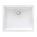 Ruvati 23" White Granite Composite Undermount Single Bowl Kitchen Sink