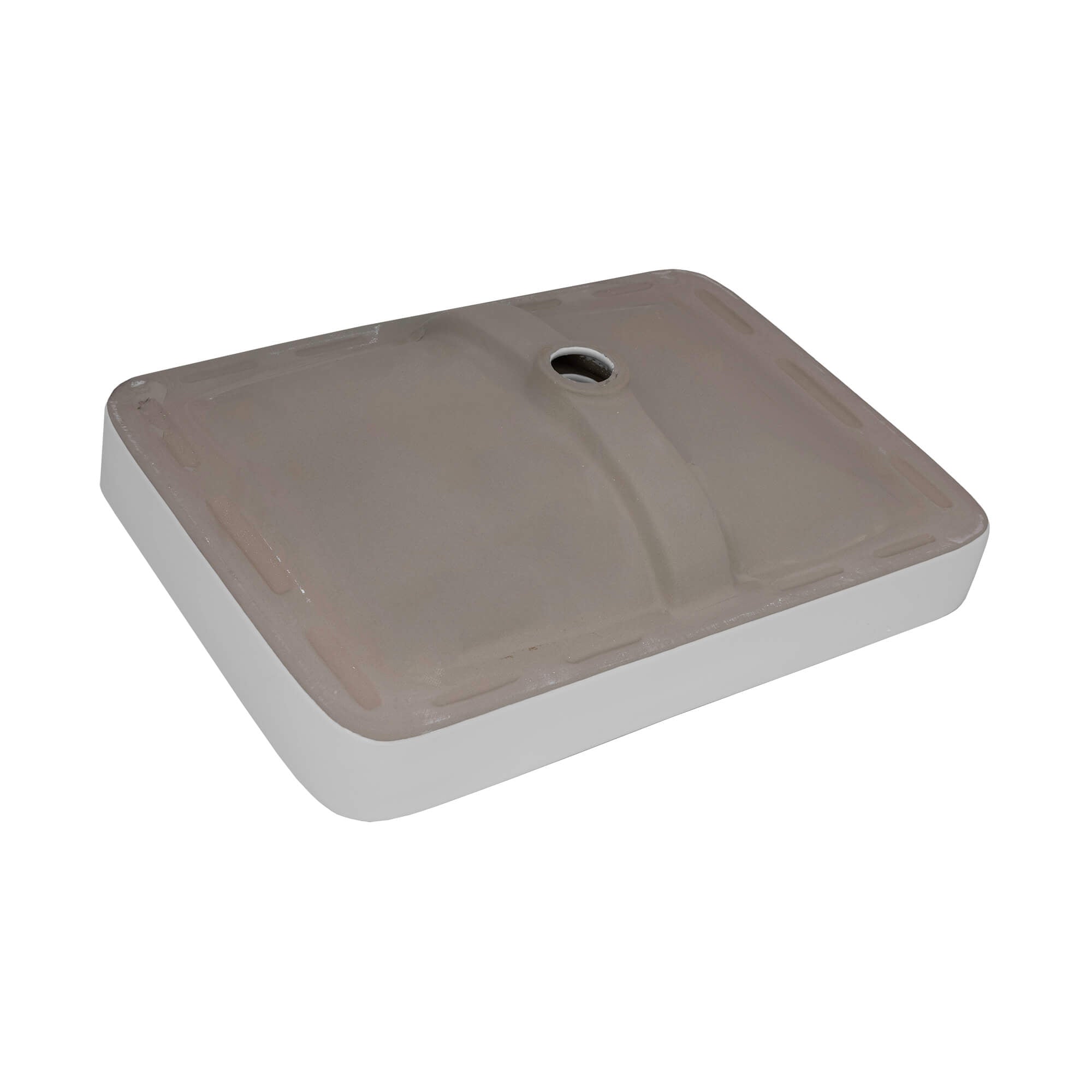 Ruvati 23" x 16" Semi-Recessed Drop-in Topmount Bathroom Sink Rectangular Porcelain Ceramic White - RVB0824WH