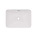 Ruvati 23" x 16" Semi-Recessed Drop-in Topmount Bathroom Sink Rectangular Porcelain Ceramic White - RVB0824WH
