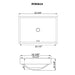 Ruvati 23" x 16" Semi-Recessed Drop-in Topmount Bathroom Sink Rectangular Porcelain Ceramic White - RVB0824WH
