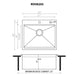 Ruvati 23" x 20" Topmount Workstation Kitchen Sink