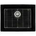 Ruvati 24" Fireclay Undermount / Topmount Single Bowl Kitchen Sink in Gloss Black