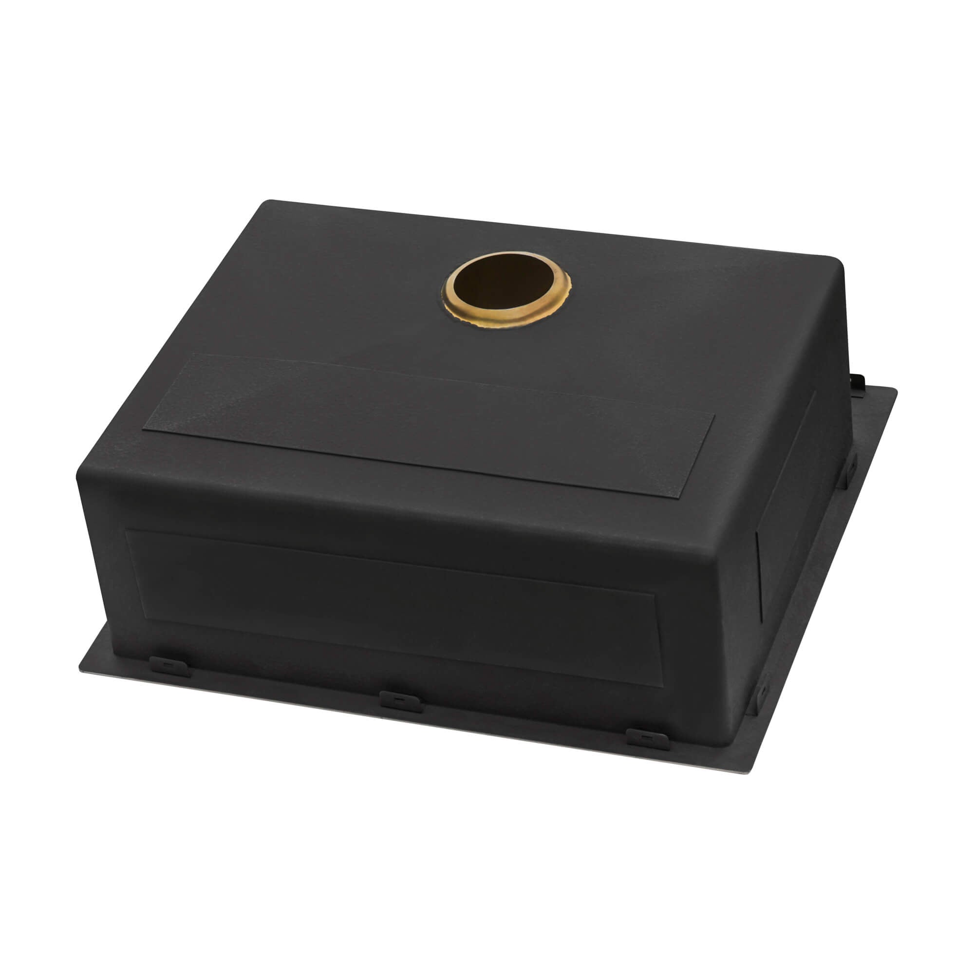 Ruvati 25" Brass Matte Gold Single Bowl Topmount Kitchen Sink