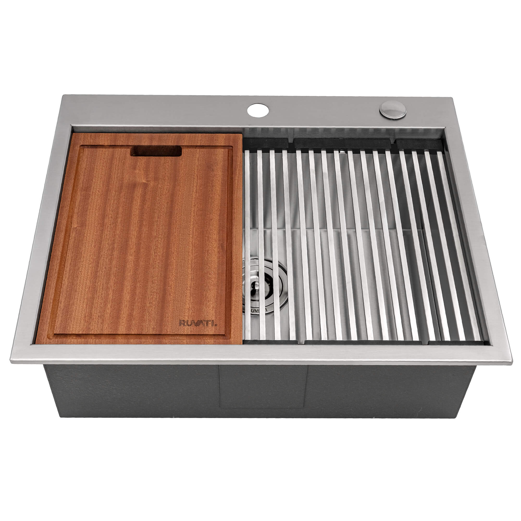 Ruvati 25" x 20" Topmount Workstation Kitchen Sink