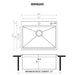 Ruvati 25" x 20" Topmount Workstation Kitchen Sink