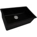 Ruvati 27" Black Fireclay Kitchen Sink | Made in Italy