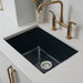 Ruvati 27" Black Fireclay Kitchen Sink | Made in Italy