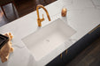 Ruvati 27" Composite Undermount Single Bowl Kitchen Sink in Arctic White