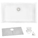 Ruvati 27" Composite Undermount Single Bowl Kitchen Sink in Arctic White