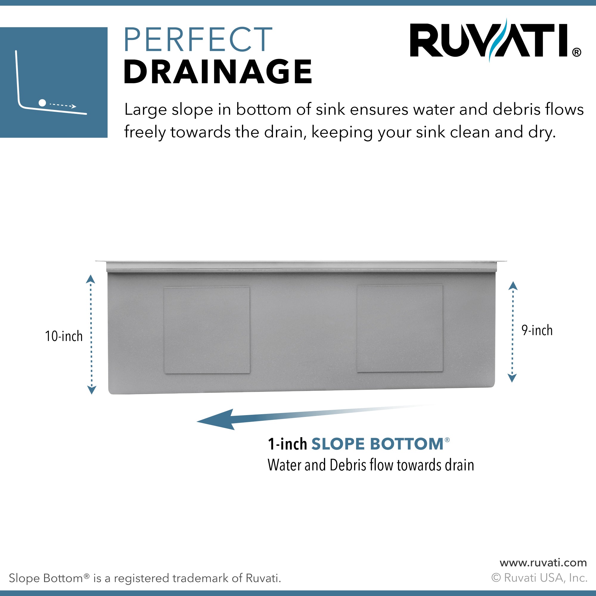 Ruvati 27" Undermount Workstation Offset Drain Kitchen Sink