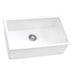 Ruvati 27" White Fireclay Kitchen Sink | Made in Italy