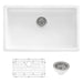 Ruvati 27" White Fireclay Kitchen Sink | Made in Italy