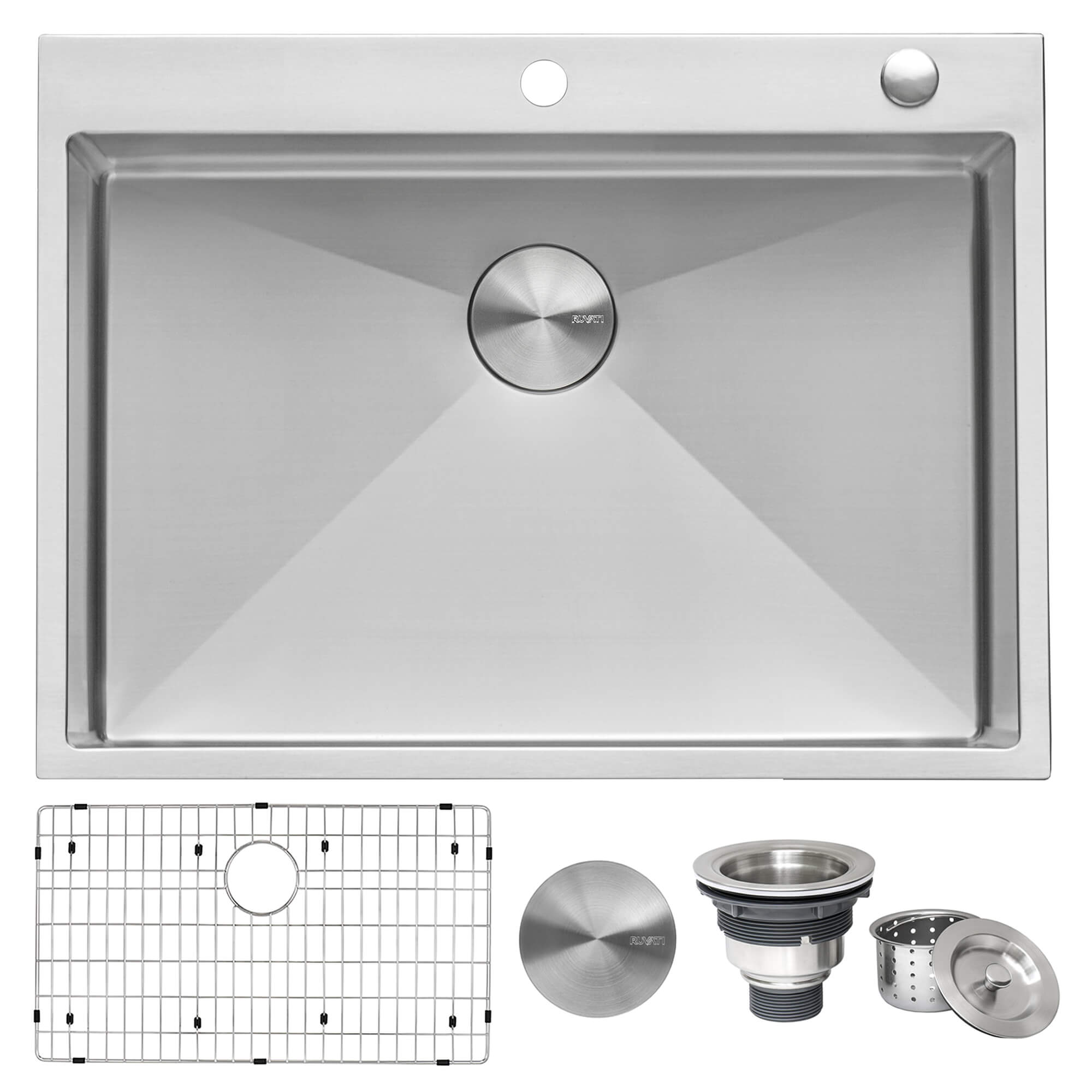 Ruvati 27" x 20" Topmount 16 Gauge Stainless Kitchen Sink
