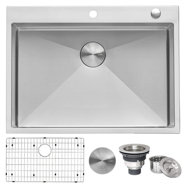 Ruvati 27" x 20" Topmount 16 Gauge Stainless Kitchen Sink