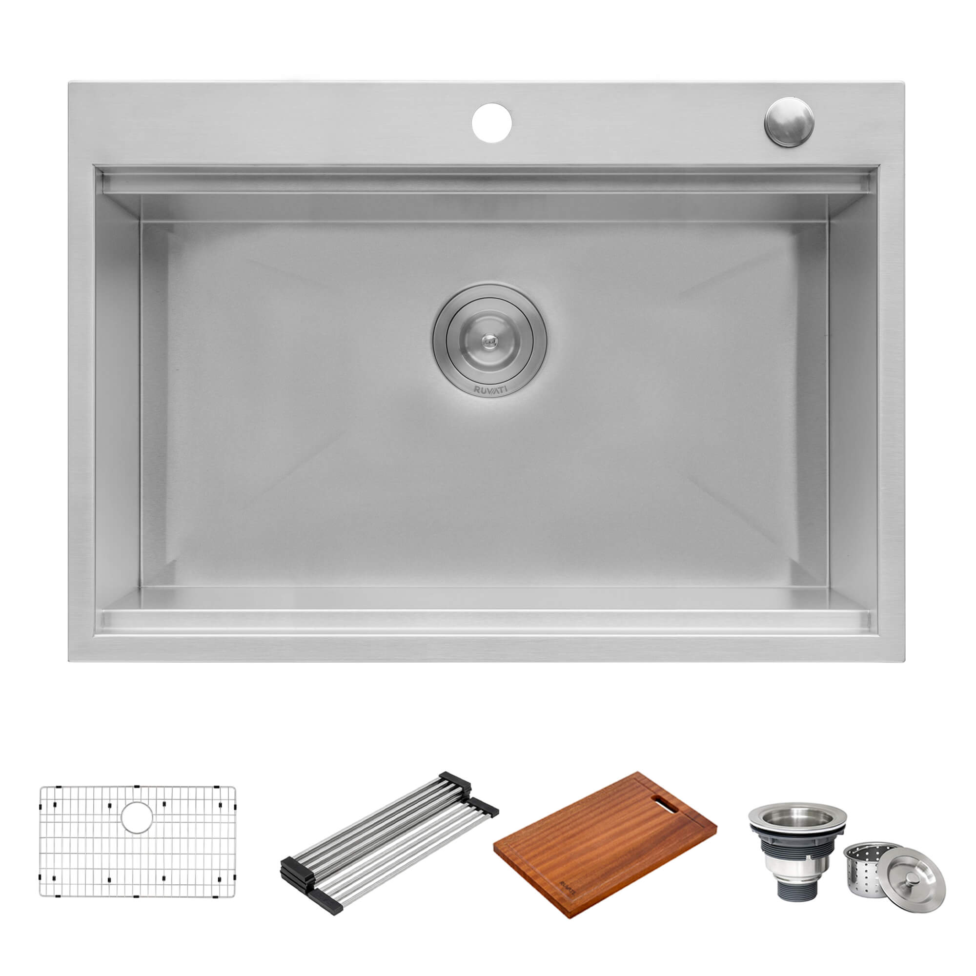 Ruvati 27" x 20" Topmount Workstation Kitchen Sink
