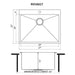 Ruvati 27" x 22" Topmount Laundry Utility Sink | 12" Deep