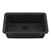 Ruvati 30" Dual Mount Composite Workstation Kitchen Sink in Black