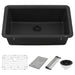 Ruvati 30" Dual Mount Composite Workstation Kitchen Sink in Black