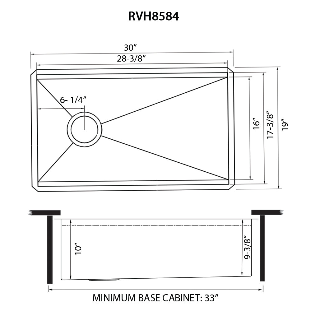 Ruvati 30" Undermount Workstation Offset Drain Kitchen Sink