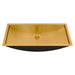 Ruvati 30 x 14" Brushed Gold Stainless Steel Undermount Rectangular Bathroom Sink