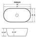 Ruvati 32" x 16" Oval Bathroom Vessel Sink in White