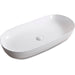 Ruvati 32" x 16" Oval Bathroom Vessel Sink in White
