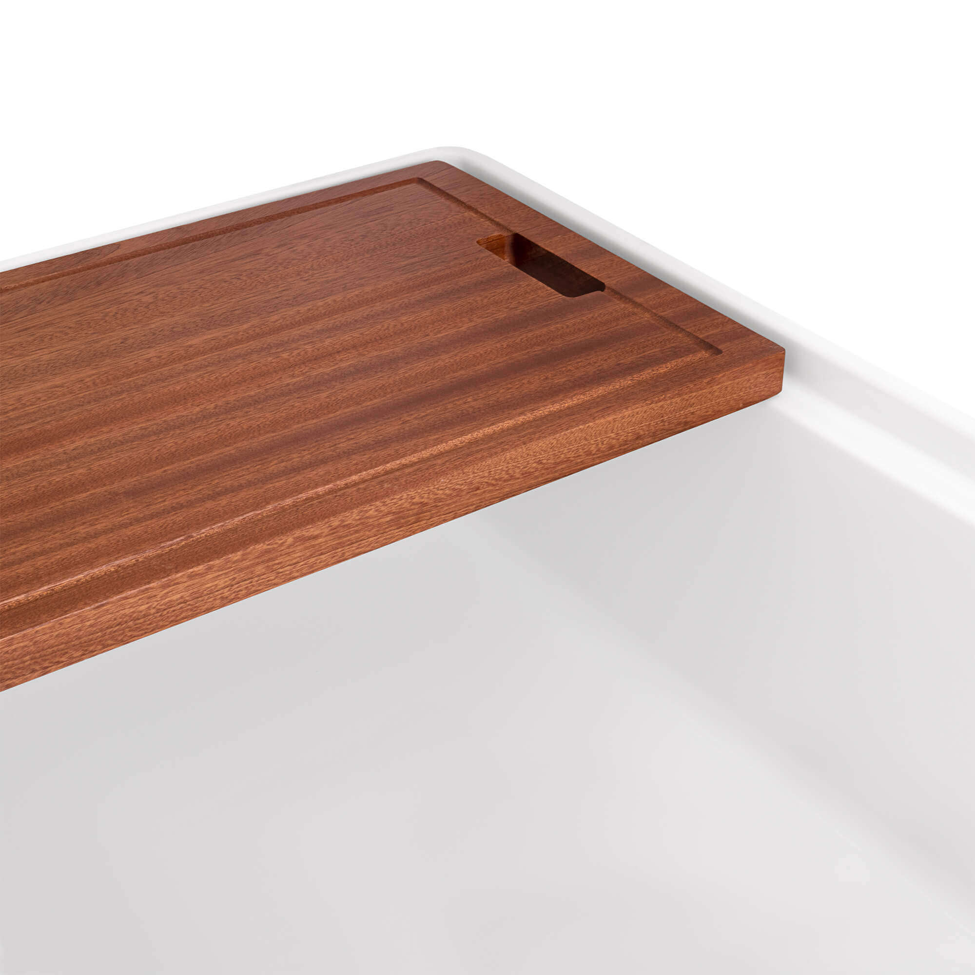 Ruvati 33" Fireclay Workstation White Farmhouse Kitchen Sink Apron Front Single Bowl - RVL2387WH