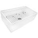 Ruvati 33" Fireclay Workstation White Farmhouse Kitchen Sink Apron Front Single Bowl - RVL2387WH