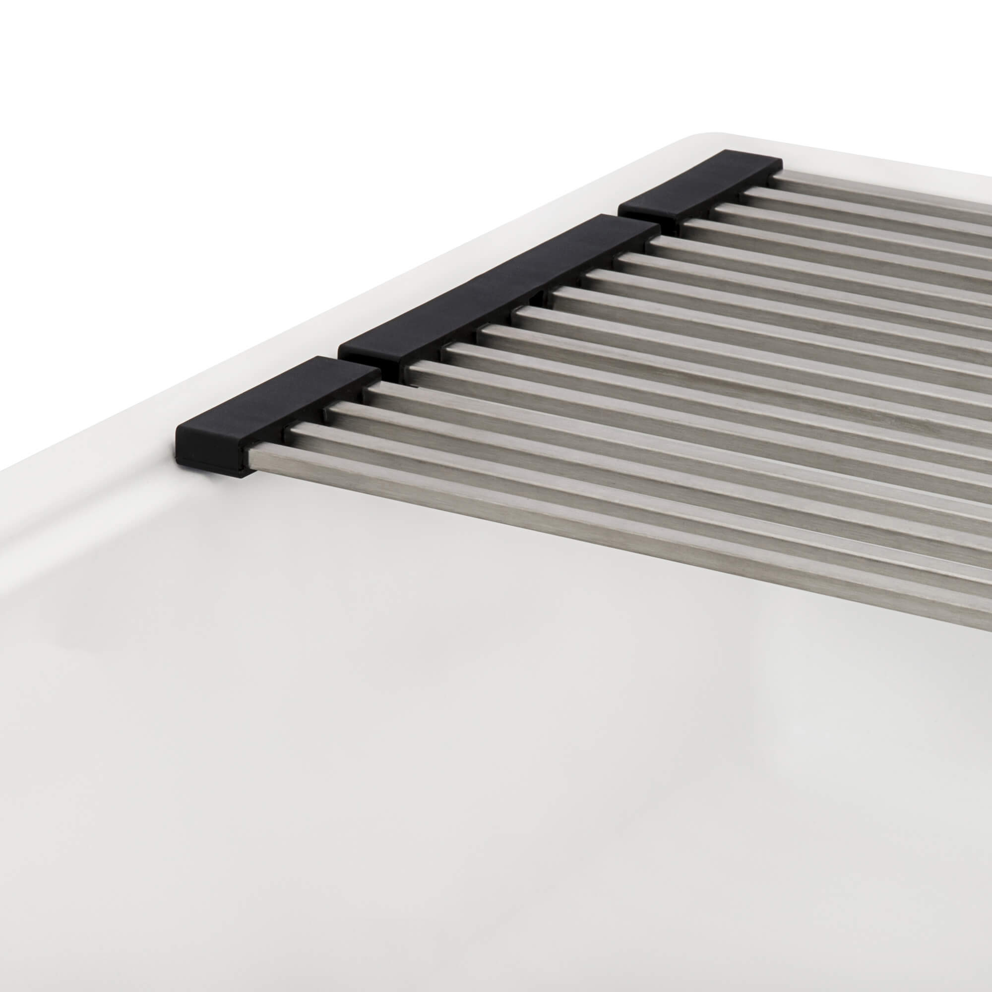 Ruvati 33" Granite Composite Workstation Drop-in Topmount Kitchen Sink Matte White - RVG1302WH