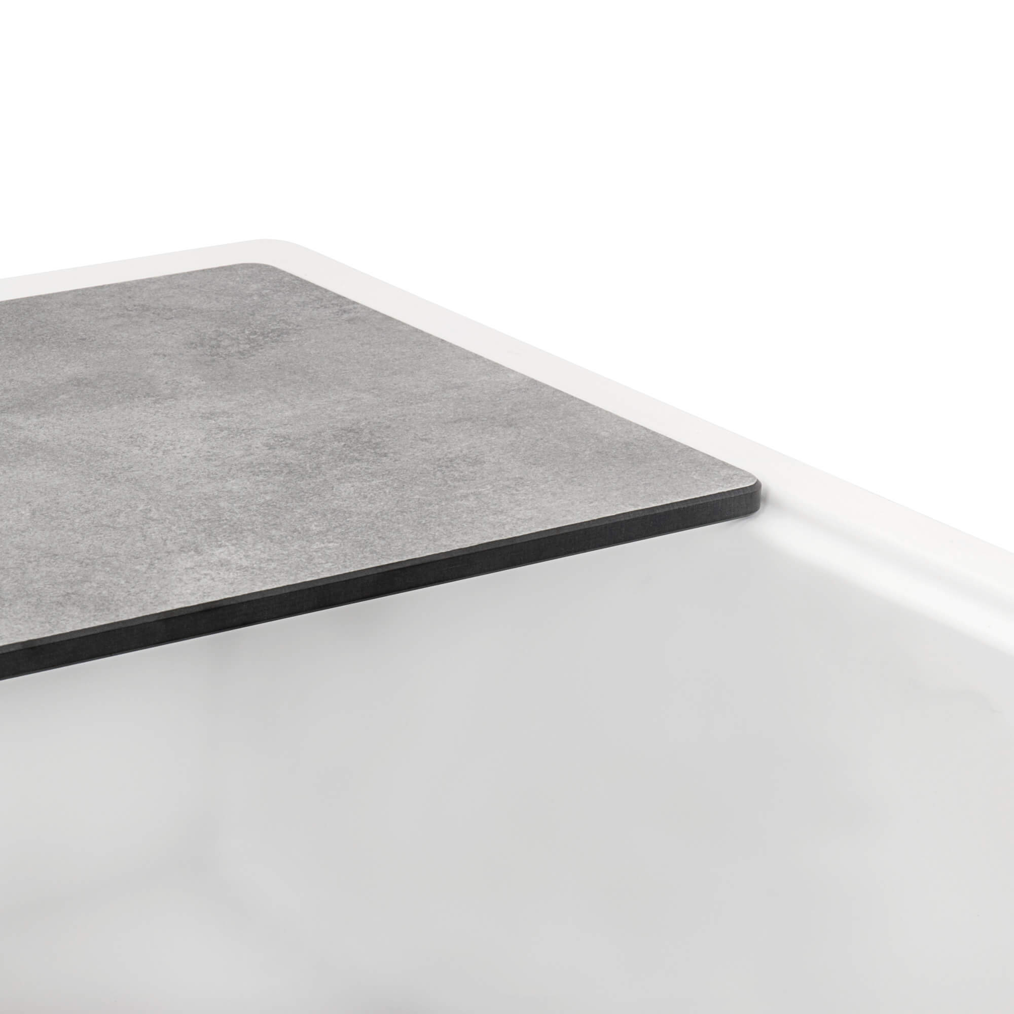Ruvati 33" Granite Composite Workstation Drop-in Topmount Kitchen Sink Matte White - RVG1302WH