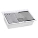 Ruvati 33" Granite Composite Workstation Drop-in Topmount Kitchen Sink Matte White - RVG1302WH