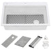 Ruvati 33" Granite Composite Workstation Drop-in Topmount Kitchen Sink Matte White - RVG1302WH