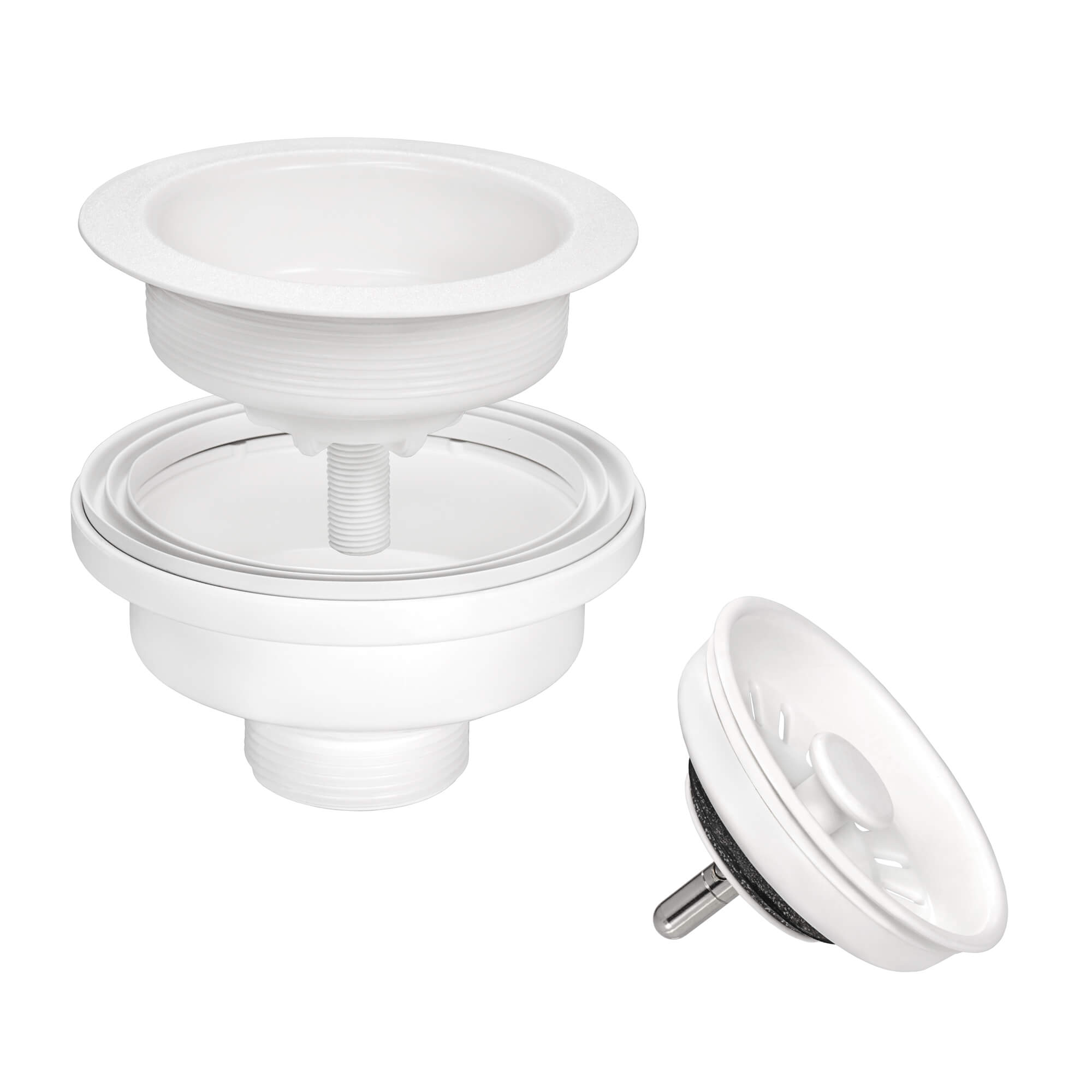 Ruvati 33" Granite Composite Workstation Drop-in Topmount Kitchen Sink Matte White - RVG1302WH
