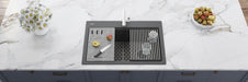 Ruvati 33" Granite Composite Workstation Drop-in Topmount Kitchen Sink Urban Gray - RVG1302UG