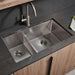 Ruvati 33" Low-Divide Undermount 40/60 Double Bowl Sink