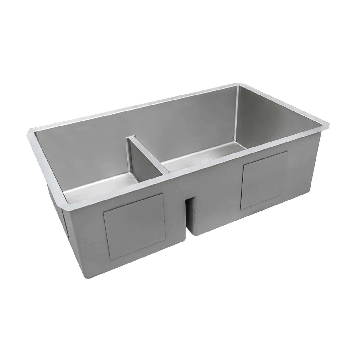 Ruvati 33" Low-Divide Undermount 40/60 Double Bowl Sink