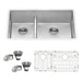 Ruvati 33" Low-Divide Undermount 40/60 Double Bowl Sink
