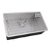 Ruvati 33" Single Bowl Kitchen Sink with Glass Rinser