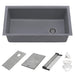 Ruvati 33" Undermount Workstation Granite Composite Kitchen Sink Urban Gray - RVG2302UG