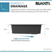 Ruvati 33" Undermount Workstation Granite Composite Kitchen Sink Urban Gray - RVG2302UG