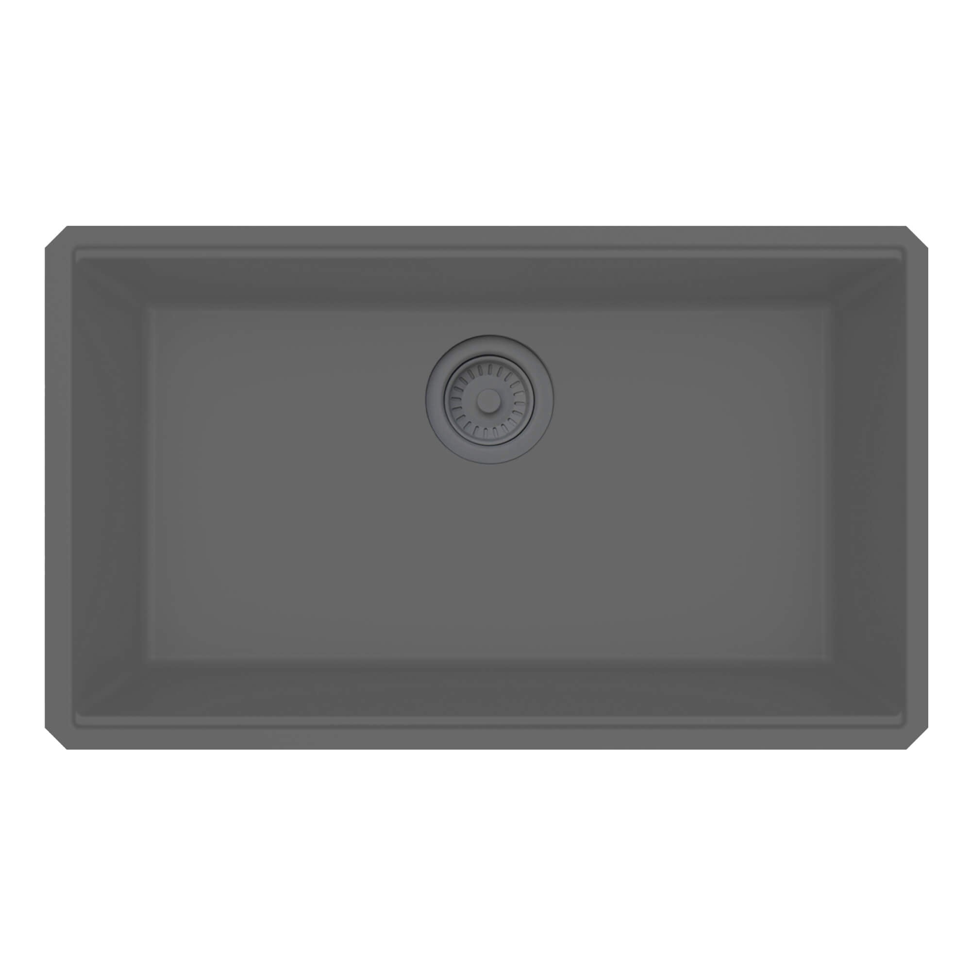 Ruvati 33" Undermount Workstation Granite Composite Kitchen Sink Urban Gray - RVG2306UG