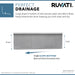 Ruvati 33" Undermount Workstation Offset Drain Kitchen Sink