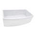 Ruvati 33" White Fireclay Bow-Front Farmhouse Kitchen Sink