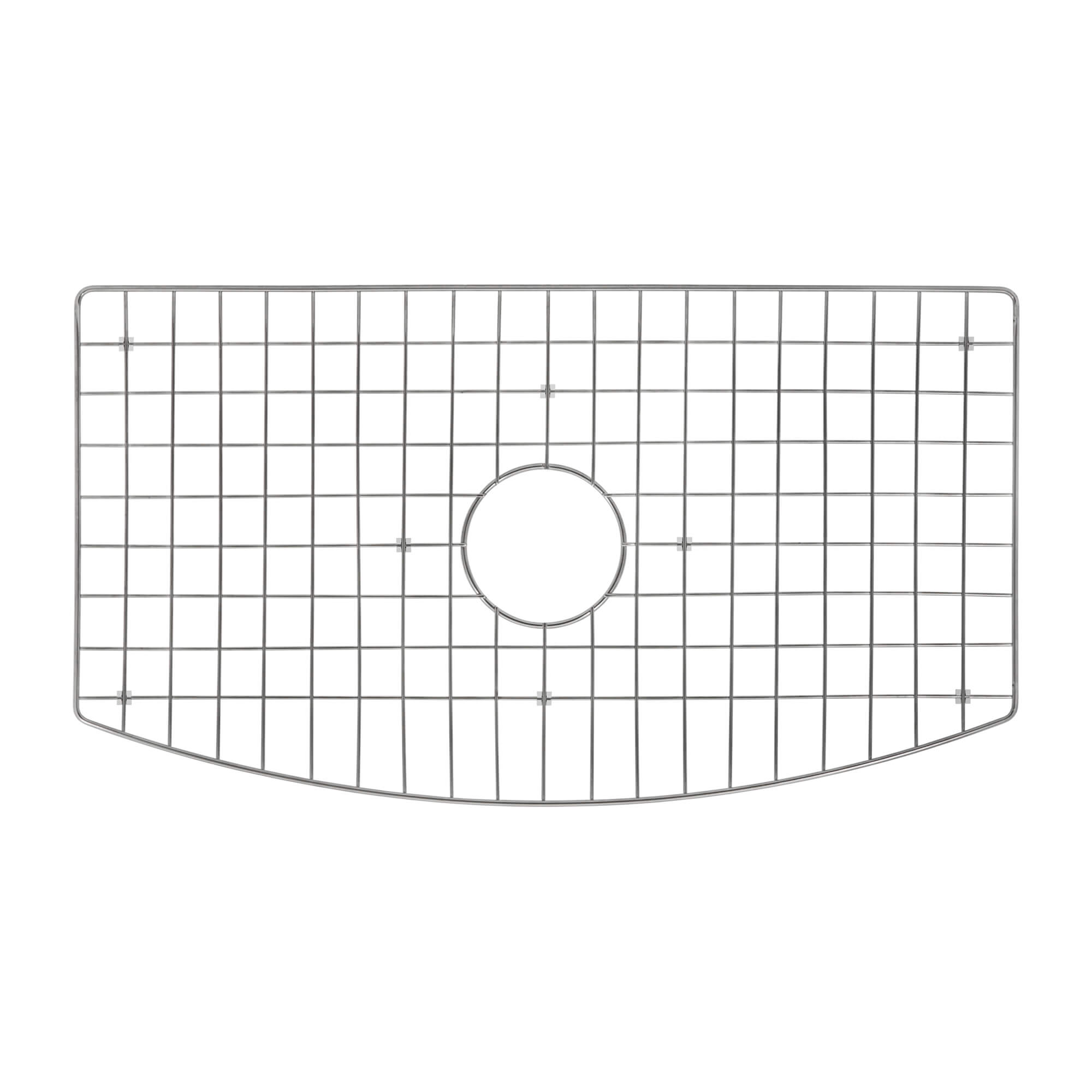 Ruvati 33" White Fireclay Bow-Front Farmhouse Kitchen Sink