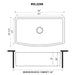 Ruvati 33" White Fireclay Bow-Front Farmhouse Kitchen Sink