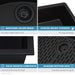 Ruvati 33" x 19" Granite Composite Undermount Single Bowl Kitchen Sink - Midnight Black